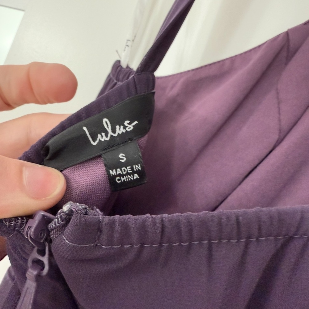 NWOT**** Lulus Forevermore Dusty Purple Halter Sleeveless Skater Dress - Picture 6 of 7